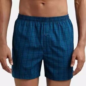 Jockey Classic Green and Navy Plaid Boxer Shorts